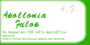 apollonia fulop business card